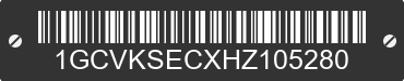 2017 CHEVROLET Silverado 1GCVKSECXHZ105280 VIN decoded