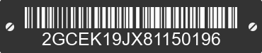 2008 CHEVROLET Silverado 2GCEK19JX81150196 VIN decoded
