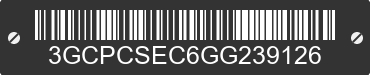 2016 CHEVROLET Silverado 3GCPCSEC6GG239126 VIN decoded