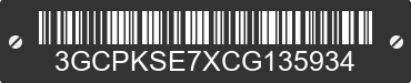 2012 CHEVROLET Silverado 3GCPKSE7XCG135934 VIN decoded