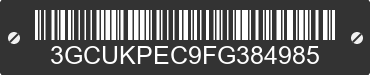 2015 CHEVROLET Silverado 3GCUKPEC9FG384985 VIN decoded