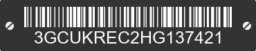 2017 CHEVROLET Silverado 3GCUKREC2HG137421 VIN decoded
