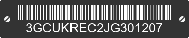 2018 CHEVROLET Silverado 3GCUKREC2JG301207 VIN decoded