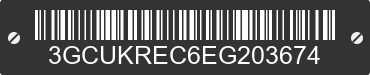 2014 CHEVROLET Silverado 3GCUKREC6EG203674 VIN decoded