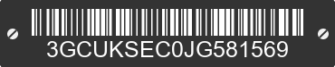 2018 CHEVROLET Silverado 3GCUKSEC0JG581569 VIN decoded