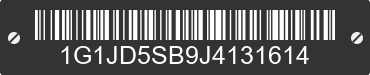 2018 CHEVROLET Sonic 1G1JD5SB9J4131614 VIN decoded