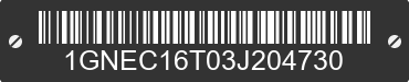 2003 CHEVROLET Suburban 1GNEC16T03J204730 VIN decoded