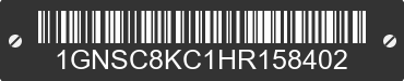 2017 CHEVROLET Suburban 1GNSC8KC1HR158402 VIN decoded