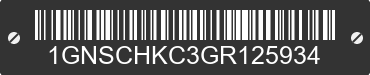 2016 CHEVROLET Suburban 1GNSCHKC3GR125934 VIN decoded