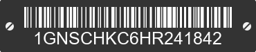 2017 CHEVROLET Suburban 1GNSCHKC6HR241842 VIN decoded