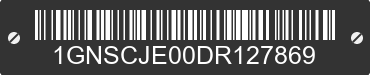 2013 CHEVROLET Suburban 1GNSCJE00DR127869 VIN decoded
