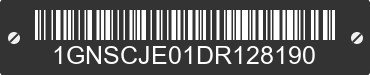 2013 CHEVROLET Suburban 1GNSCJE01DR128190 VIN decoded
