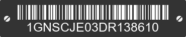 2013 CHEVROLET Suburban 1GNSCJE03DR138610 VIN decoded