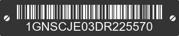 2013 CHEVROLET Suburban 1GNSCJE03DR225570 VIN decoded