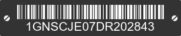2013 CHEVROLET Suburban 1GNSCJE07DR202843 VIN decoded