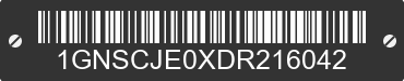 2013 CHEVROLET Suburban 1GNSCJE0XDR216042 VIN decoded