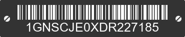 2013 CHEVROLET Suburban 1GNSCJE0XDR227185 VIN decoded
