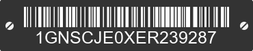 2014 CHEVROLET Suburban 1GNSCJE0XER239287 VIN decoded