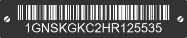 2017 CHEVROLET Suburban 1GNSKGKC2HR125535 VIN decoded