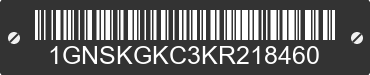 2019 CHEVROLET Suburban 1GNSKGKC3KR218460 VIN decoded