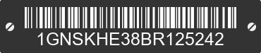 2011 CHEVROLET Suburban 1GNSKHE38BR125242 VIN decoded