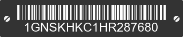 2017 CHEVROLET Suburban 1GNSKHKC1HR287680 VIN decoded
