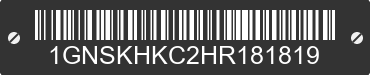 2017 CHEVROLET Suburban 1GNSKHKC2HR181819 VIN decoded