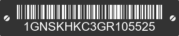 2016 CHEVROLET Suburban 1GNSKHKC3GR105525 VIN decoded