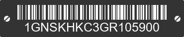 2016 CHEVROLET Suburban 1GNSKHKC3GR105900 VIN decoded