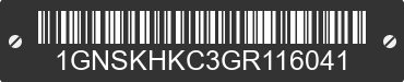 2016 CHEVROLET Suburban 1GNSKHKC3GR116041 VIN decoded