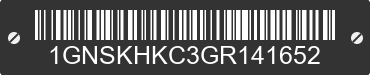 2016 CHEVROLET Suburban 1GNSKHKC3GR141652 VIN decoded