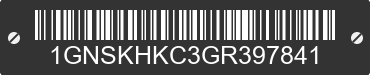 2016 CHEVROLET Suburban 1GNSKHKC3GR397841 VIN decoded