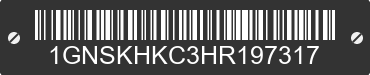 2017 CHEVROLET Suburban 1GNSKHKC3HR197317 VIN decoded