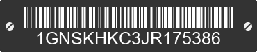 2018 CHEVROLET Suburban 1GNSKHKC3JR175386 VIN decoded