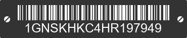 2017 CHEVROLET Suburban 1GNSKHKC4HR197949 VIN decoded