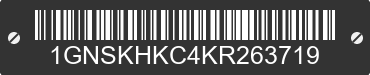 2019 CHEVROLET Suburban 1GNSKHKC4KR263719 VIN decoded