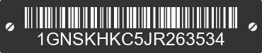 2018 CHEVROLET Suburban 1GNSKHKC5JR263534 VIN decoded
