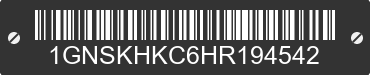 2017 CHEVROLET Suburban 1GNSKHKC6HR194542 VIN decoded