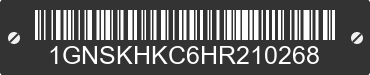 2017 CHEVROLET Suburban 1GNSKHKC6HR210268 VIN decoded