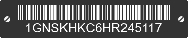 2017 CHEVROLET Suburban 1GNSKHKC6HR245117 VIN decoded