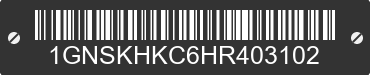 2017 CHEVROLET Suburban 1GNSKHKC6HR403102 VIN decoded