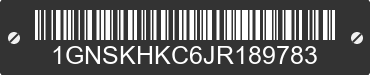 2018 CHEVROLET Suburban 1GNSKHKC6JR189783 VIN decoded