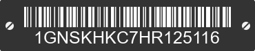 2017 CHEVROLET Suburban 1GNSKHKC7HR125116 VIN decoded
