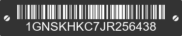 2018 CHEVROLET Suburban 1GNSKHKC7JR256438 VIN decoded