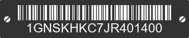 2018 CHEVROLET Suburban 1GNSKHKC7JR401400 VIN decoded