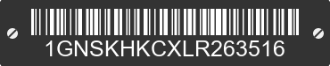 2020 CHEVROLET Suburban 1GNSKHKCXLR263516 VIN decoded