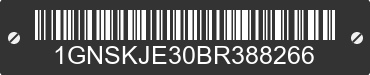 2011 CHEVROLET Suburban 1GNSKJE30BR388266 VIN decoded