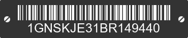 2011 CHEVROLET Suburban 1GNSKJE31BR149440 VIN decoded