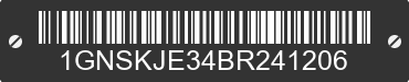 2011 CHEVROLET Suburban 1GNSKJE34BR241206 VIN decoded