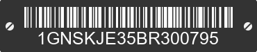 2011 CHEVROLET Suburban 1GNSKJE35BR300795 VIN decoded